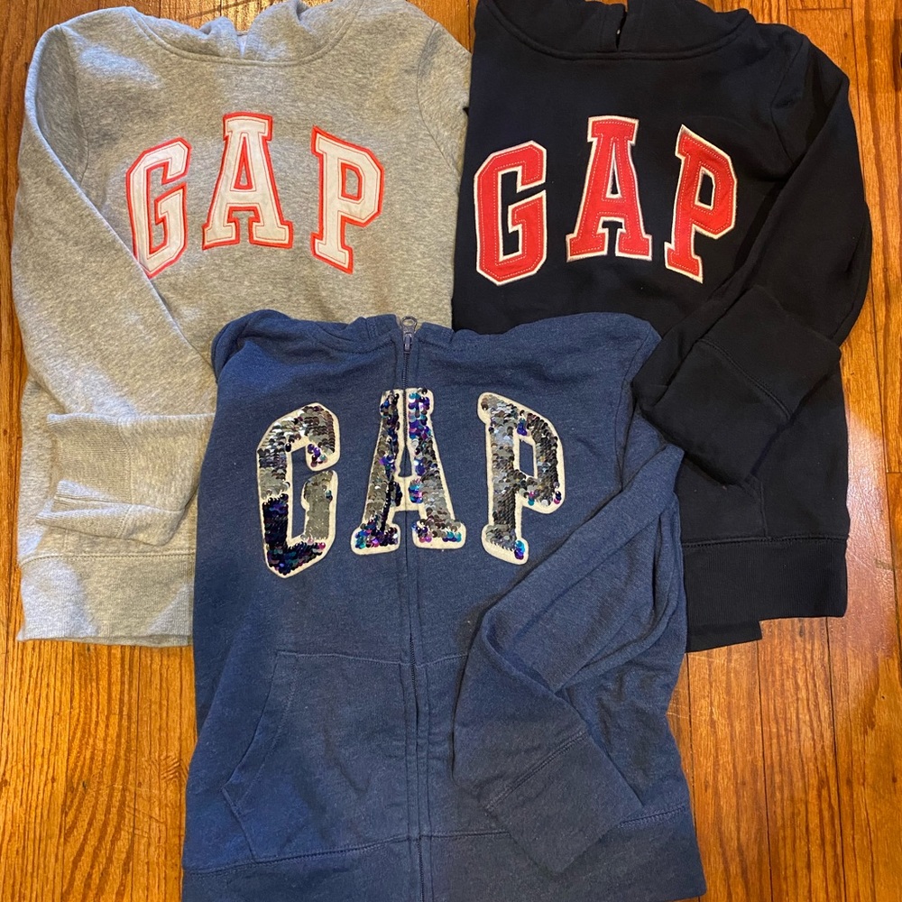 Girls Gap Hoodies - 2 pullover 1 zip up